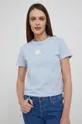niebieski Calvin Klein Jeans T-shirt bawełniany J20J217715.PPYY