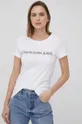 Bombažen t-shirt Calvin Klein Jeans bež