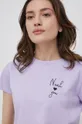 fialová Bavlnené tričko JDY