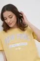 κίτρινο Βαμβακερό μπλουζάκι Only