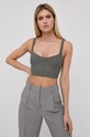 Top Patrizia Pepe s elastinom siva 8C0505.A011