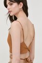 Ρούχα Λευκό Top Patrizia Pepe 2C1342.A052 καφέ