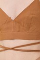 Patrizia Pepe top lniany 2C1342.A052 brązowy