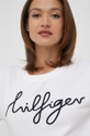 biały Tommy Hilfiger t-shirt bawełniany