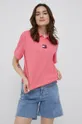 różowy Tommy Jeans t-shirt bawełniany DW0DW10347.PPYY