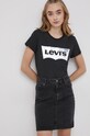 Levi's T-shirt bawełniany czarny 17369.1750
