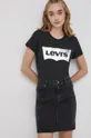 črna Bombažen t-shirt Levi's
