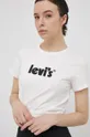 bela Bombažen t-shirt Levi's Ženski