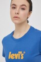 Levi's T-shirt bawełniany niebieski 17369.1757