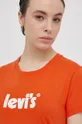 pomarańczowy Levi's T-shirt bawełniany