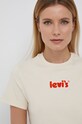 Bavlněné tričko Levi's béžová A2226.0001