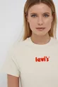 beige Levi's T-shirt in cotone