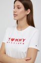 bílá Bavlněné tričko Tommy Hilfiger
