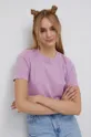 fioletowy Superdry T-shirt bawełniany