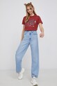 Bavlněné tričko Superdry W1010694A.1SB červená SS22