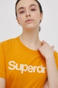 oranžová Bavlnené tričko Superdry