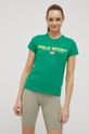 zielony Polo Ralph Lauren t-shirt bawełniany 211806441011 Damski