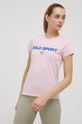 różowy Polo Ralph Lauren t-shirt bawełniany 211806441012 Damski