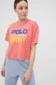 różowy Polo Ralph Lauren t-shirt bawełniany 211856958001