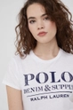 biela Bavlnené tričko Polo Ralph Lauren