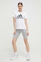 adidas tricou din bumbac GL0649 GL0649 alb SS24