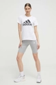 adidas t-shirt bawełniany GL0649 biały