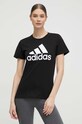 Хлопковая футболка adidas GL0722 чёрный SS22