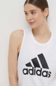 λευκό Βαμβακερό Top adidas