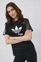 μαύρο Μπλουζάκι adidas Originals Adicolor Γυναικεία