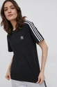 Хлопковая футболка adidas Originals Adicolor чёрный