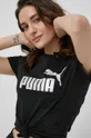 čierna Bavlnené tričko Puma 848303