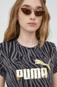 czarny Puma t-shirt bawełniany 84842501