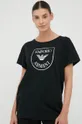 μαύρο Βαμβακερό μπλουζάκι Emporio Armani Underwear Γυναικεία