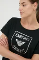 Βαμβακερό μπλουζάκι Emporio Armani Underwear μαύρο