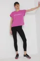 Βαμβακερό μπλουζάκι Emporio Armani Underwear ροζ