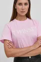 ροζ Twinset - Βαμβακερό μπλουζάκι Γυναικεία