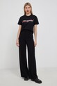 Бавовняна футболка The Kooples FTSC20028K чорний SS22