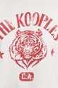 Bavlněné tričko The Kooples FTSC24020K béžová