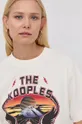 béžová Bavlnené tričko The Kooples