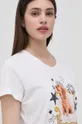 biały Liu Jo t-shirt bawełniany WA2019.J0094