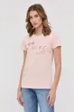 ružová Bavlnené tričko Liu Jo