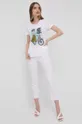 Liu Jo t-shirt bawełniany WA2420.J5923 biały