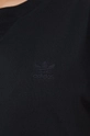 μαύρο Βαμβακερό μπλουζάκι adidas Originals Trefoil Moments