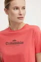 червоний Бавовняна футболка Columbia