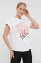 λευκό Βαμβακερό μπλουζάκι Deha Γυναικεία