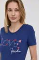 niebieski Love Moschino T-shirt
