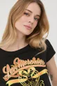 czarny Love Moschino t-shirt bawełniany