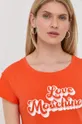 oranžová Bavlnené tričko Love Moschino