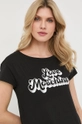 μαύρο Βαμβακερό μπλουζάκι Love Moschino