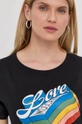 čierna Bavlnené tričko Love Moschino